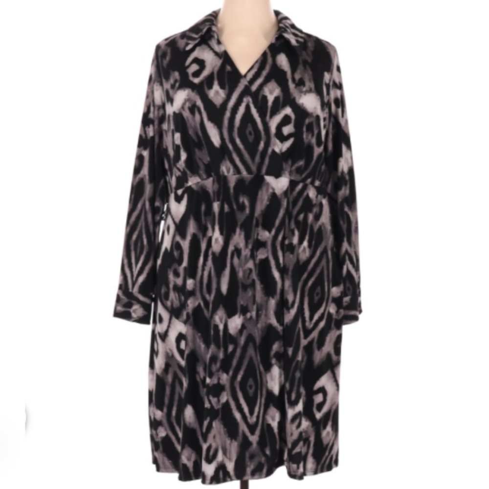 Lane Bryant Surplice Long Sleeve Wrap Dress 22/24
